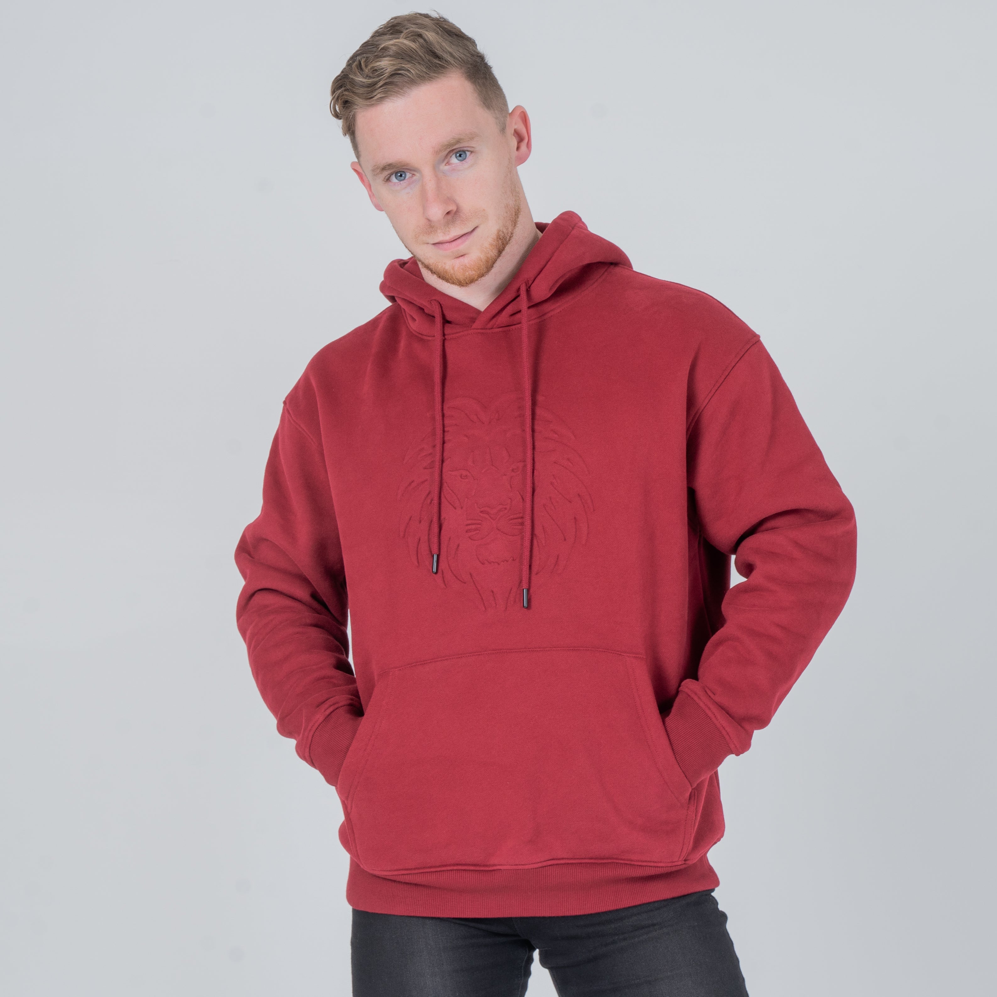 The Lion is Coming Hoodie - Burgundy Red