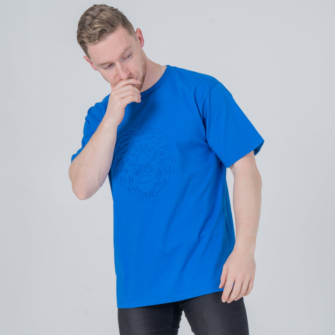 The Lion is Coming Tee - Sapphire Blue