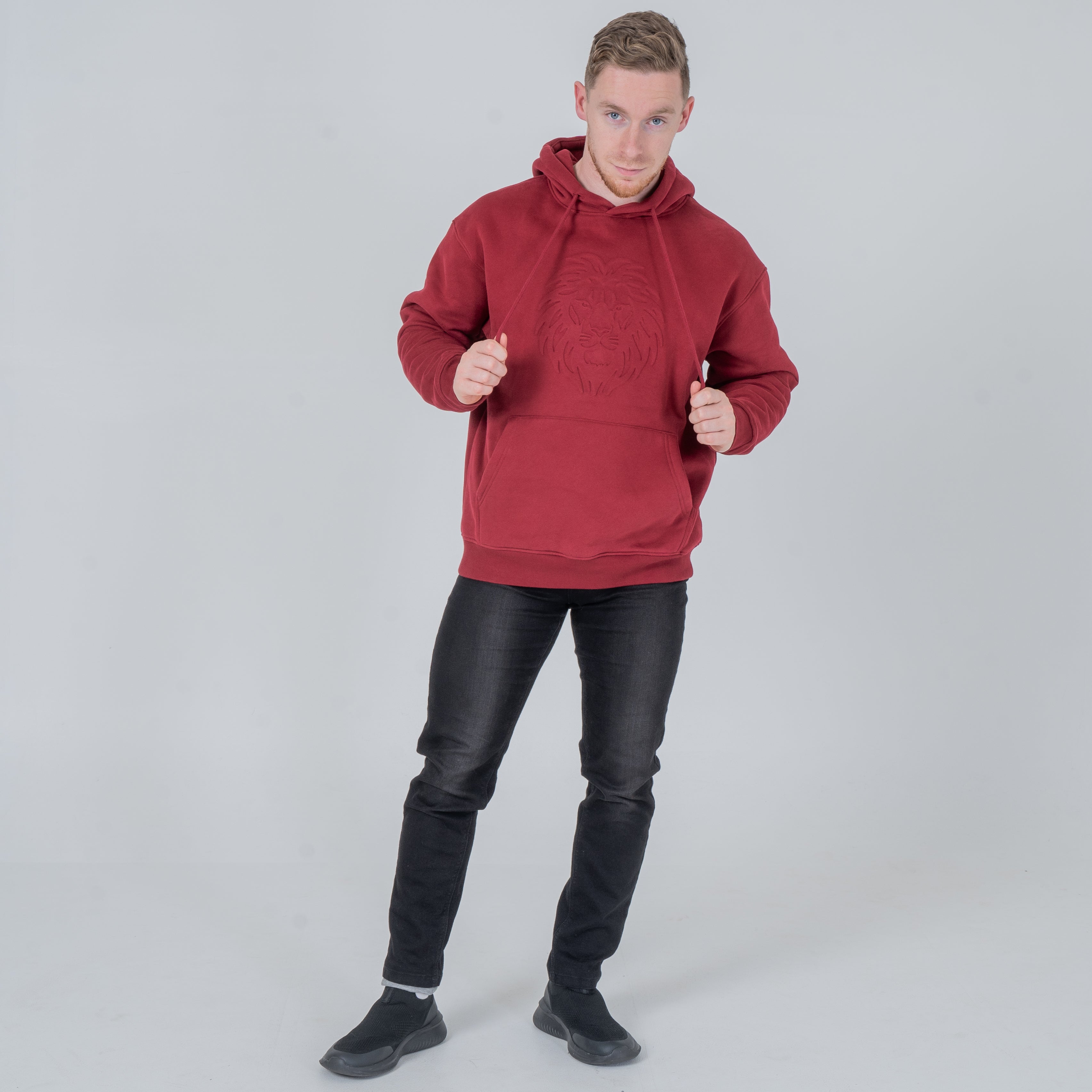 The Lion is Coming Hoodie - Burgundy Red